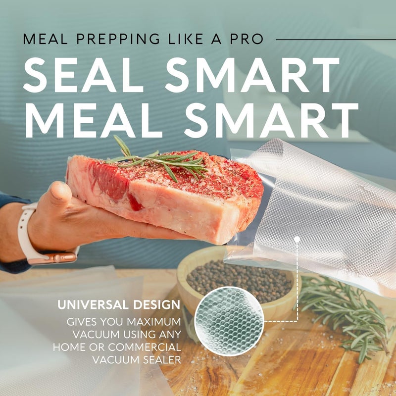 Avid Armor Vacuum Sealer Bags 100 Gallon 11"x16" for Food Saver, Seal a Meal Vac Sealers BPA Free, Heavy Duty Commercial Grade, Mea Prep and Sous Vide Vaccume Safe, Universal Design Pre-Cut Bag - Image 5